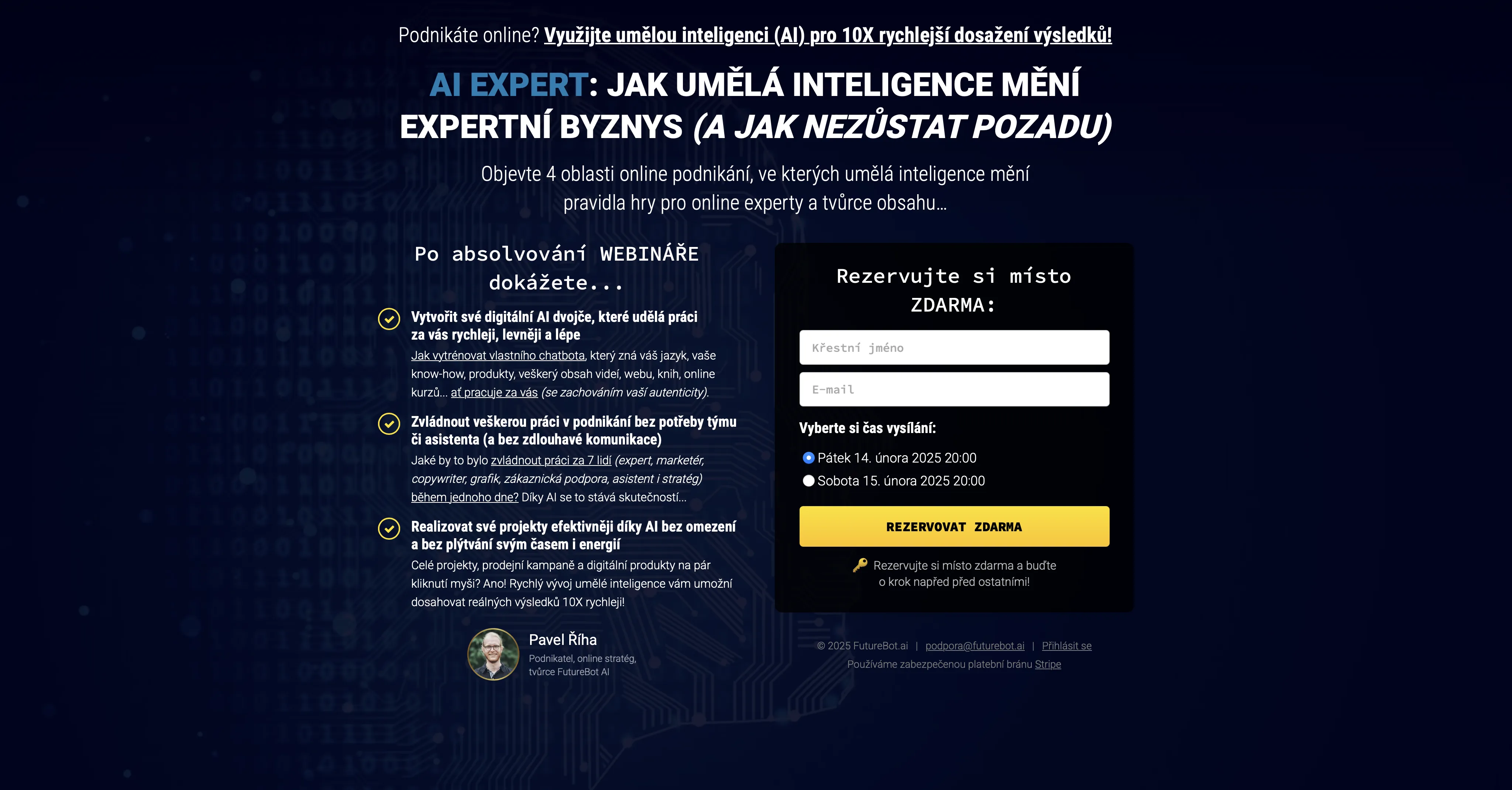 Webinář FutureBot AI – Pavel Říha